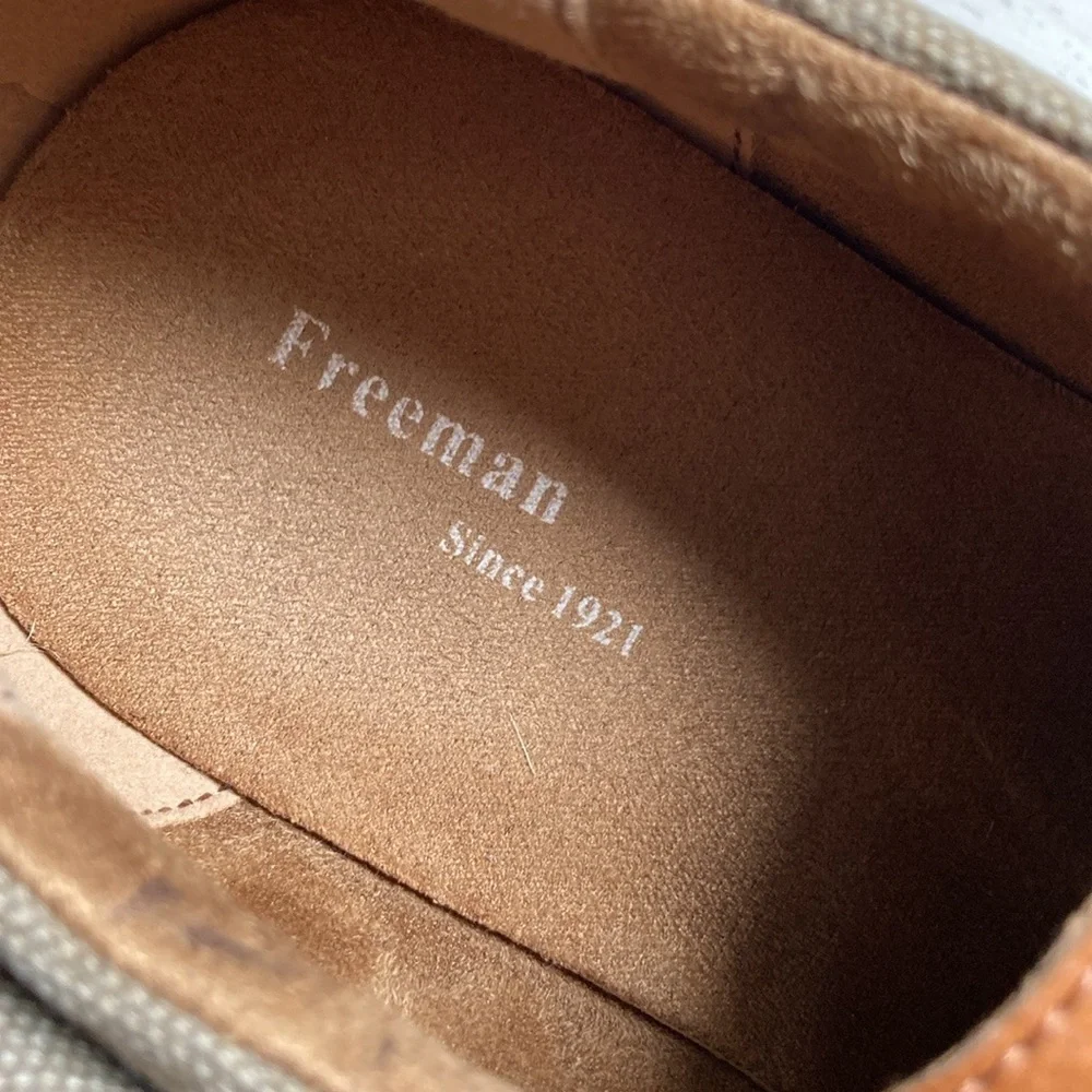 Boys' Freeman Kids Randy Dress Shoes in Tan Size 3 - Medium Lace Up Fall Wedding
